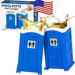Porta Potty Shot Glasses For Comedians With Commitment Issues