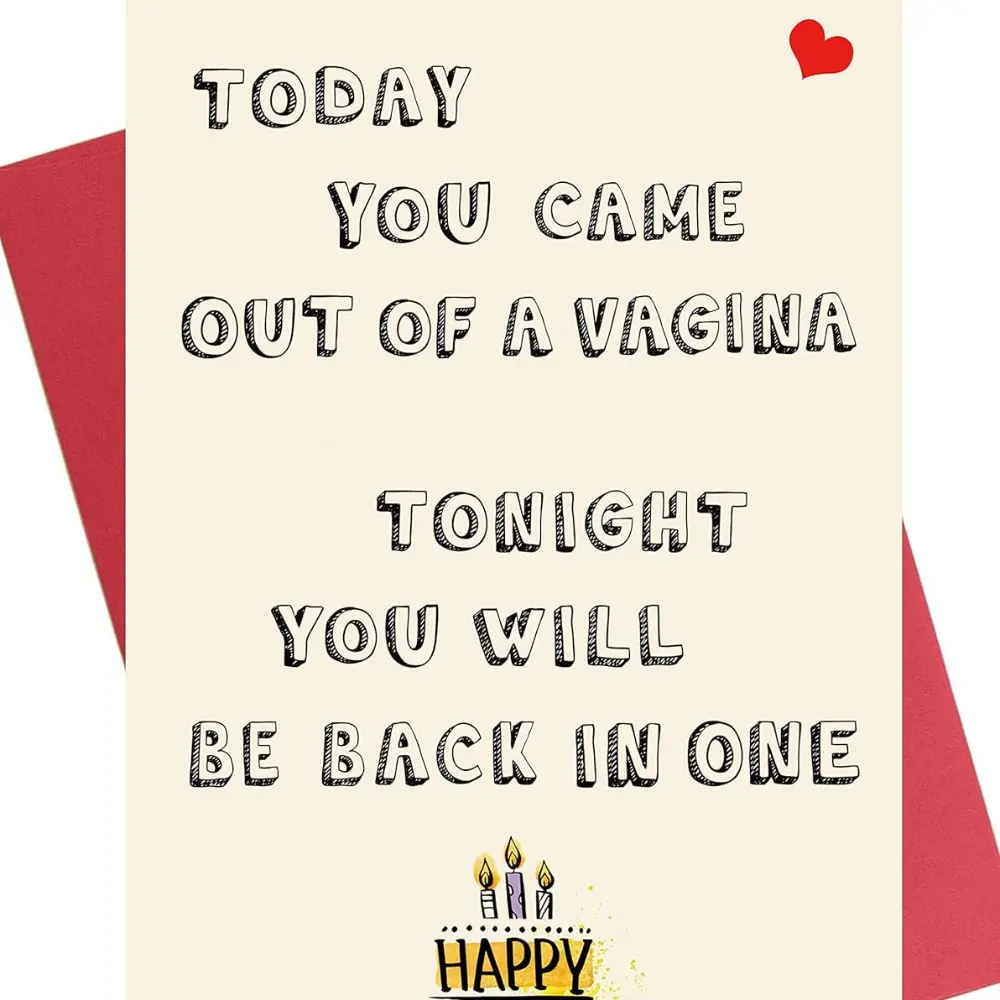 "Funny Birthday Card for Him – For Boyfriend, Husband, Fiance – Finally a Card That Acknowledges Mediocre Aging"